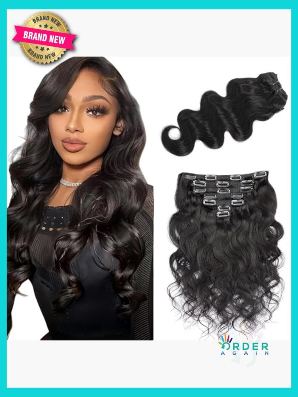24 Inch Clip In Hair Extensions 7pcs 120g Soft Real Human Hair Double Weft Remy